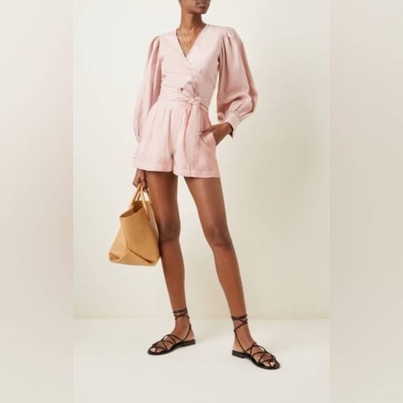 Posse Pierre Pleated 100% Linen Shorts Sz Small - Picture 2 of 9